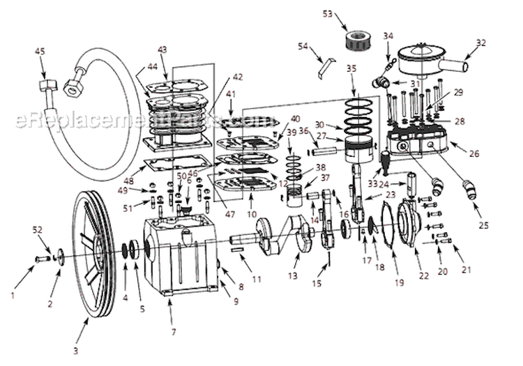 Page B Diagram and Parts List for SDR5Z628A 2006 Campbell Hausfeld Compressor
